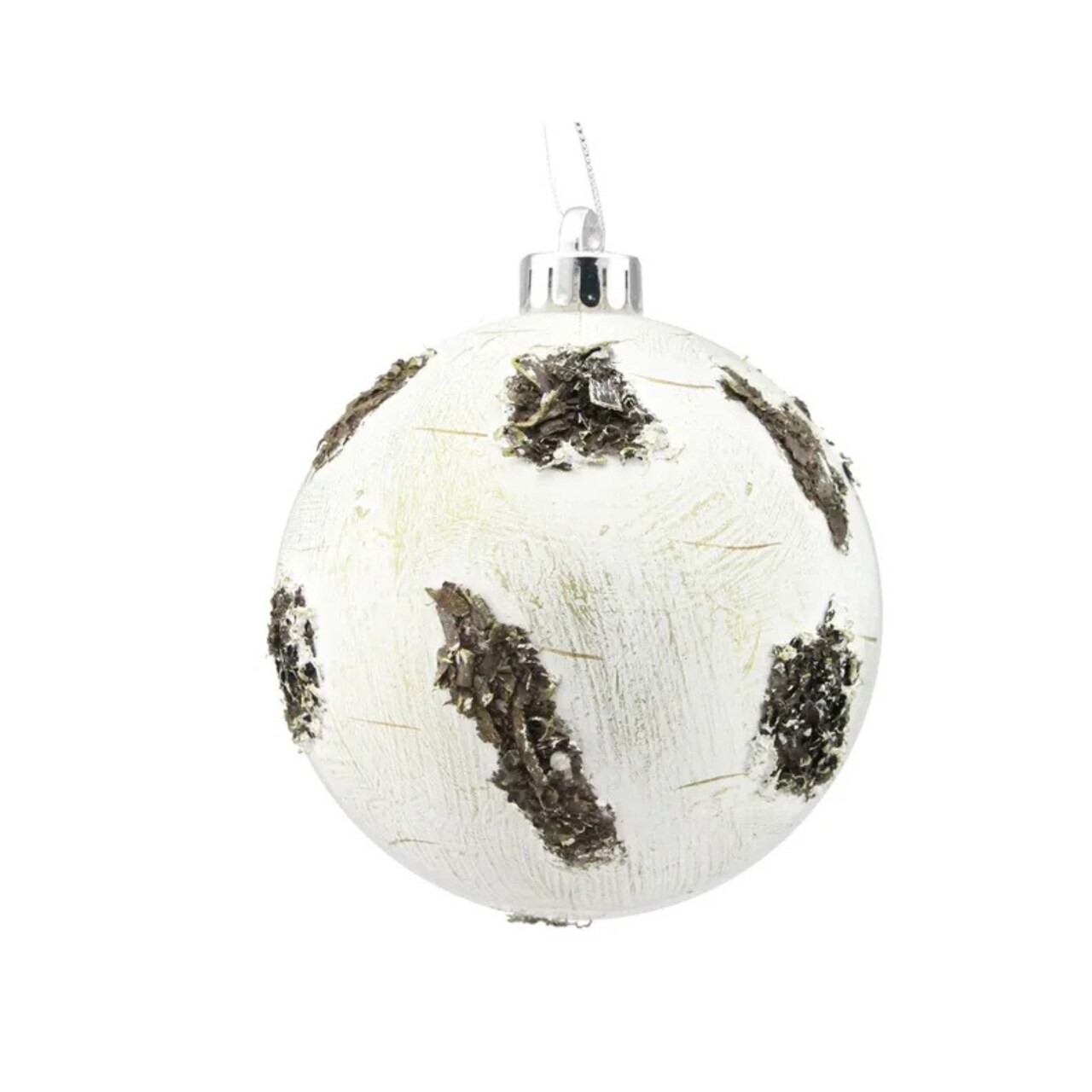 120MM Birch Look Shatterproof Christmas Ornament – Rustic Woodland Tree Decor-XY8520